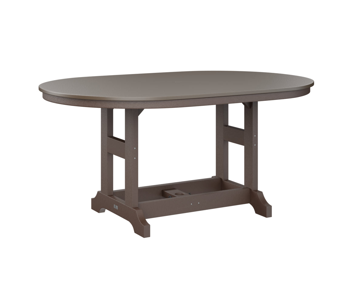 Garden Classic 44" x 64" Oblong Table Bar Height Hammered Top