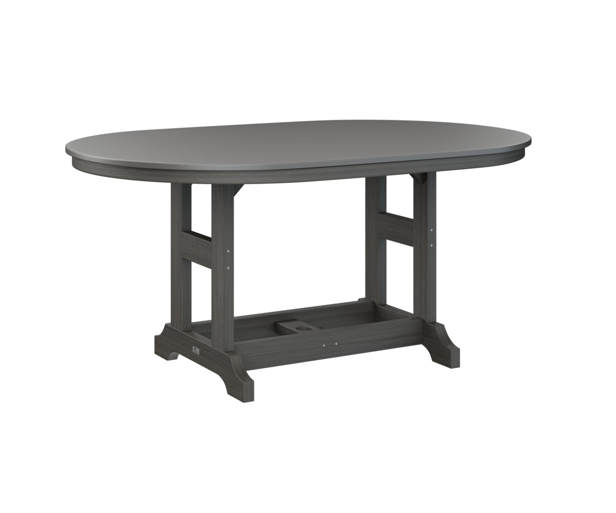Garden Classic 44" x 64" Oblong Table Bar Height Hammered Top