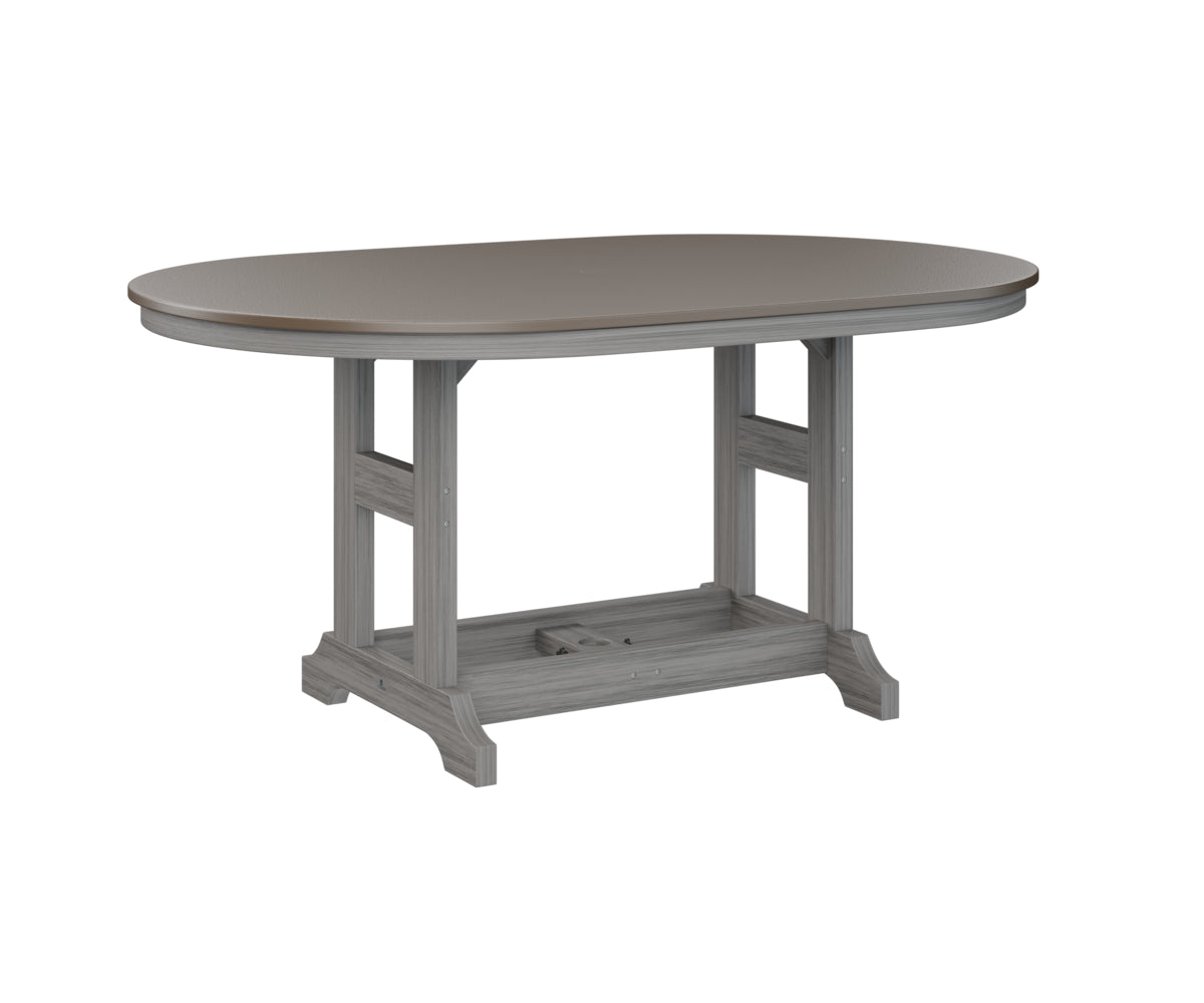 Garden Classic 44" x 64" Oblong Table Bar Height Hammered Top