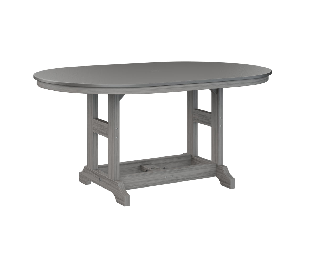 Garden Classic 44" x 64" Oblong Table Bar Height Hammered Top