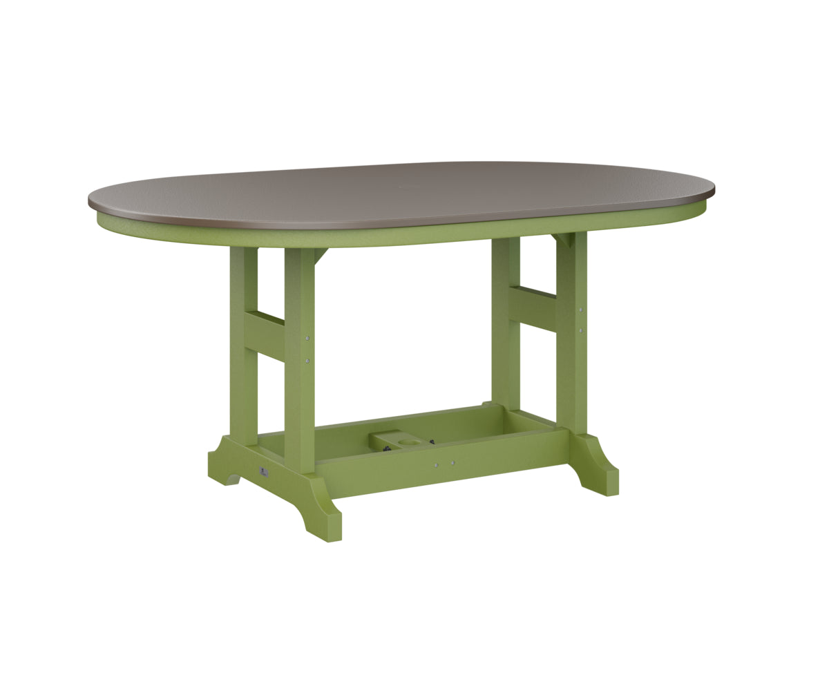 Garden Classic 44" x 64" Oblong Table Bar Height Hammered Top