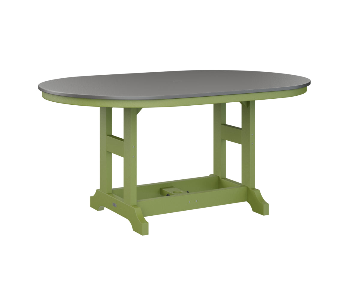 Garden Classic 44" x 64" Oblong Table Bar Height Hammered Top
