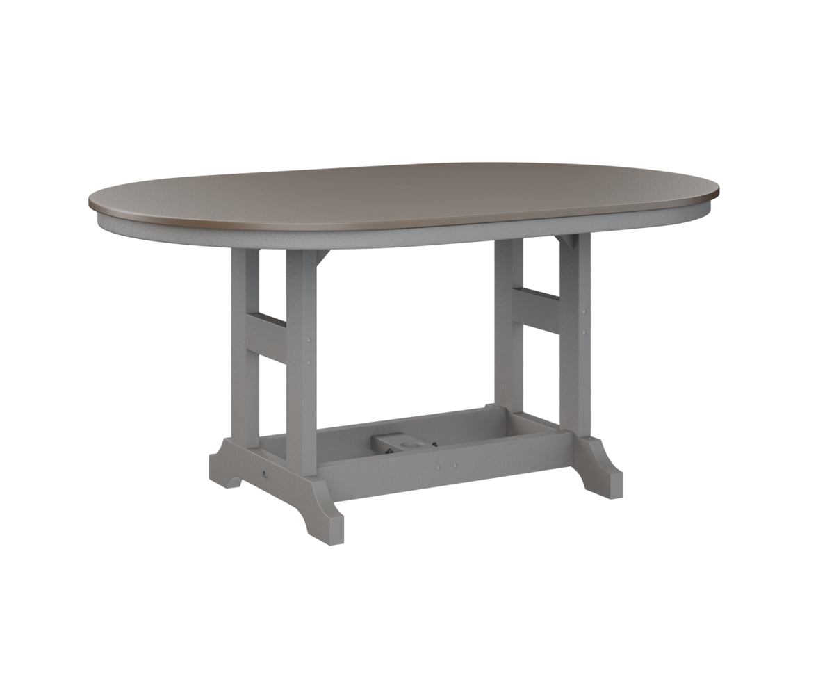 Garden Classic 44" x 64" Oblong Table Bar Height Hammered Top
