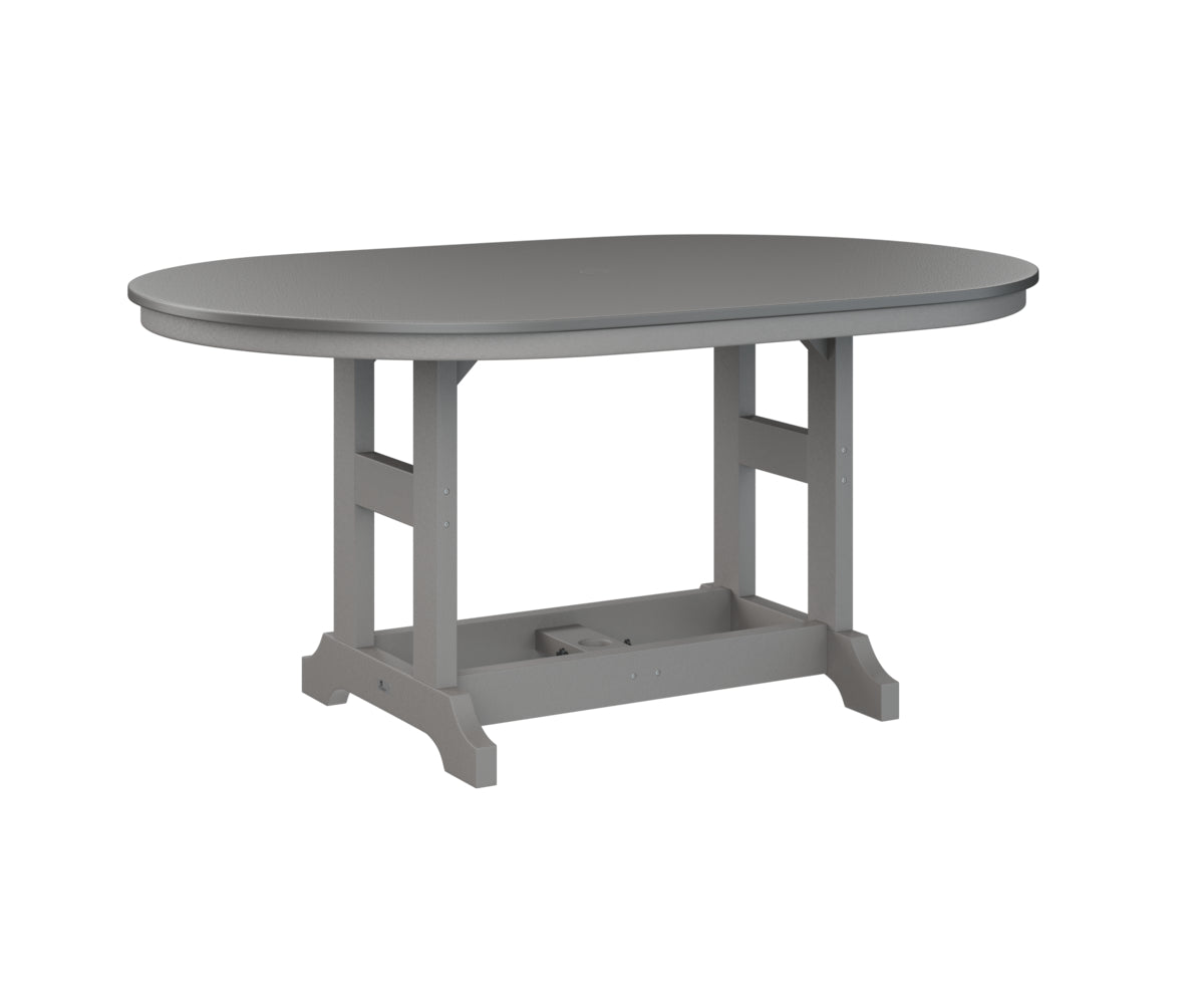 Garden Classic 44" x 64" Oblong Table Bar Height Hammered Top