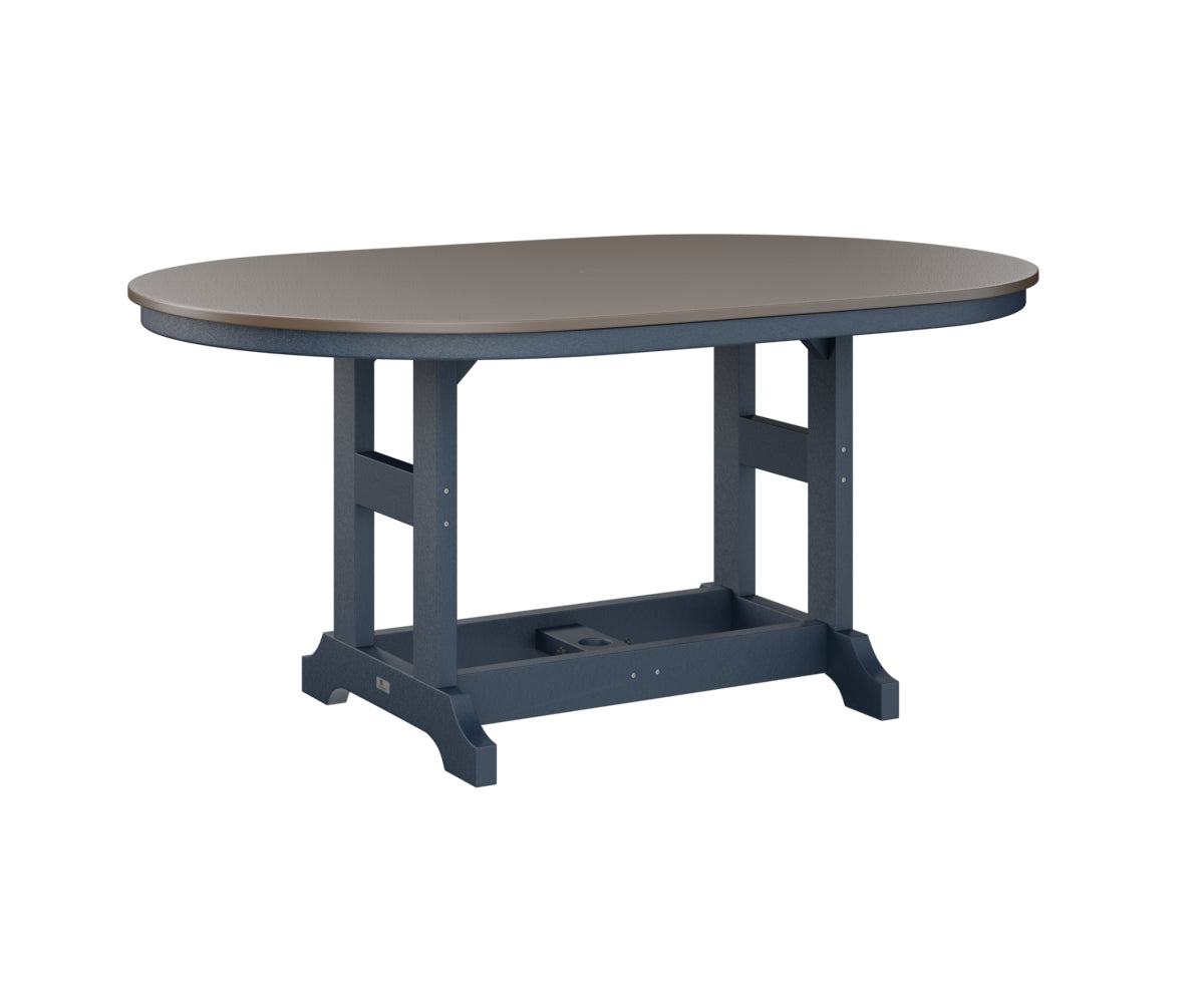 Garden Classic 44" x 64" Oblong Table Bar Height Hammered Top