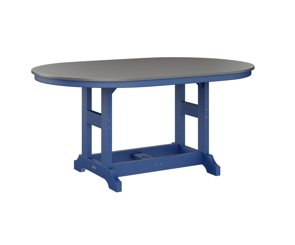 Garden Classic 44" x 64" Oblong Table Bar Height Hammered Top