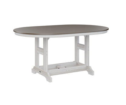 Garden Classic 44" x 64" Oblong Table Bar Height Hammered Top