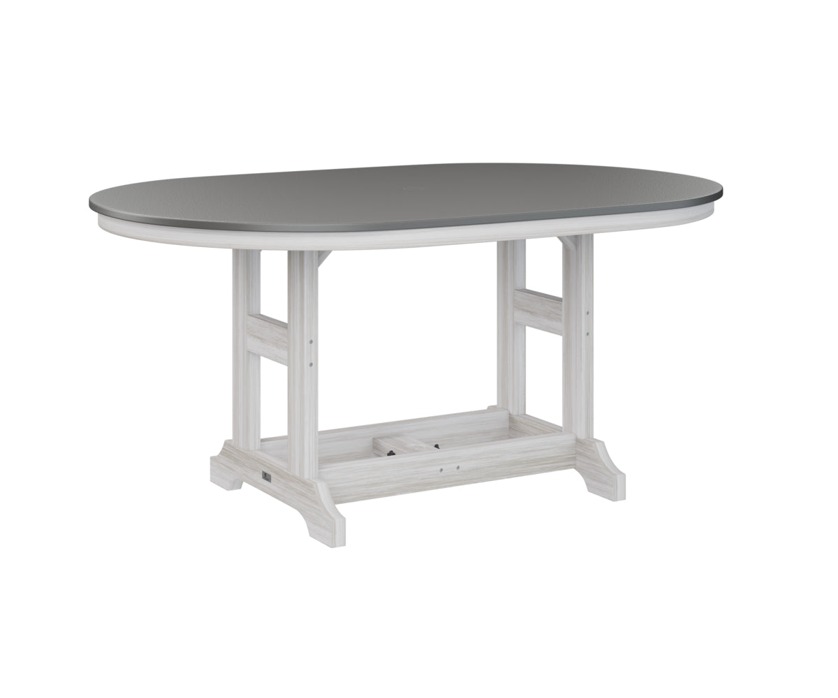 Garden Classic 44" x 64" Oblong Table Bar Height Hammered Top