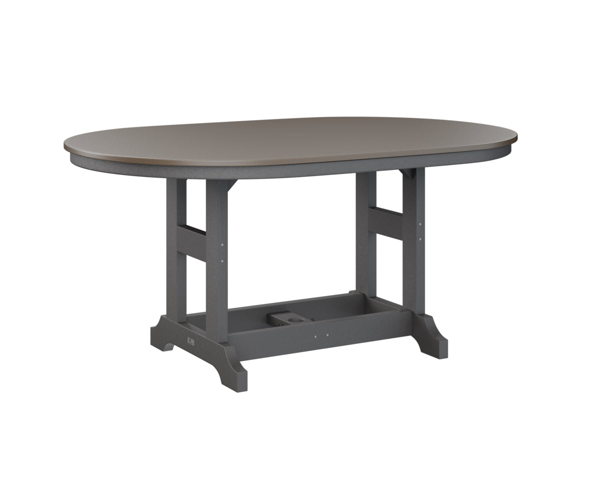 Garden Classic 44" x 64" Oblong Table Bar Height Hammered Top