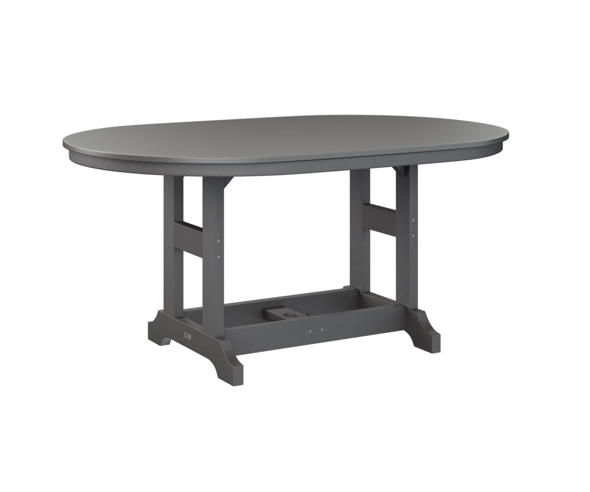 Garden Classic 44" x 64" Oblong Table Bar Height Hammered Top