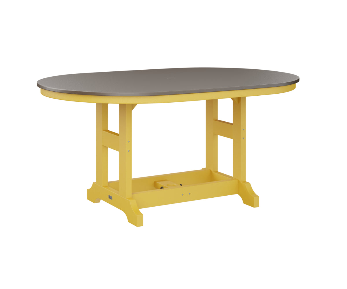 Garden Classic 44" x 64" Oblong Table Bar Height Hammered Top