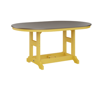 Garden Classic 44" x 64" Oblong Table Bar Height Hammered Top