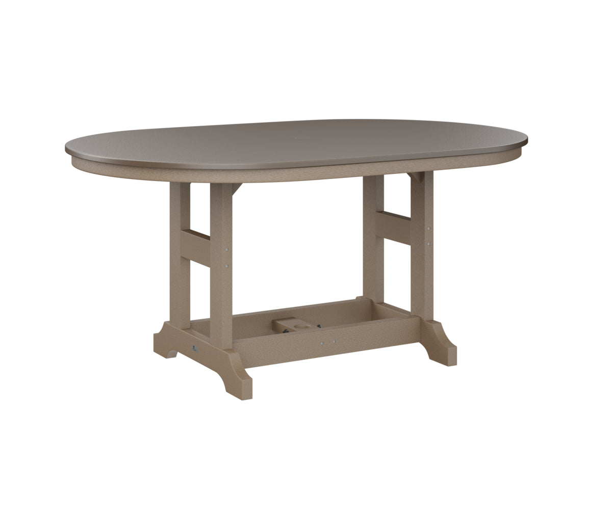 Garden Classic 44" x 64" Oblong Table Bar Height Hammered Top
