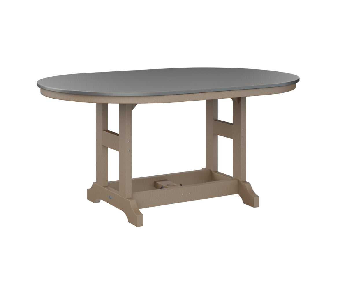 Garden Classic 44" x 64" Oblong Table Bar Height Hammered Top