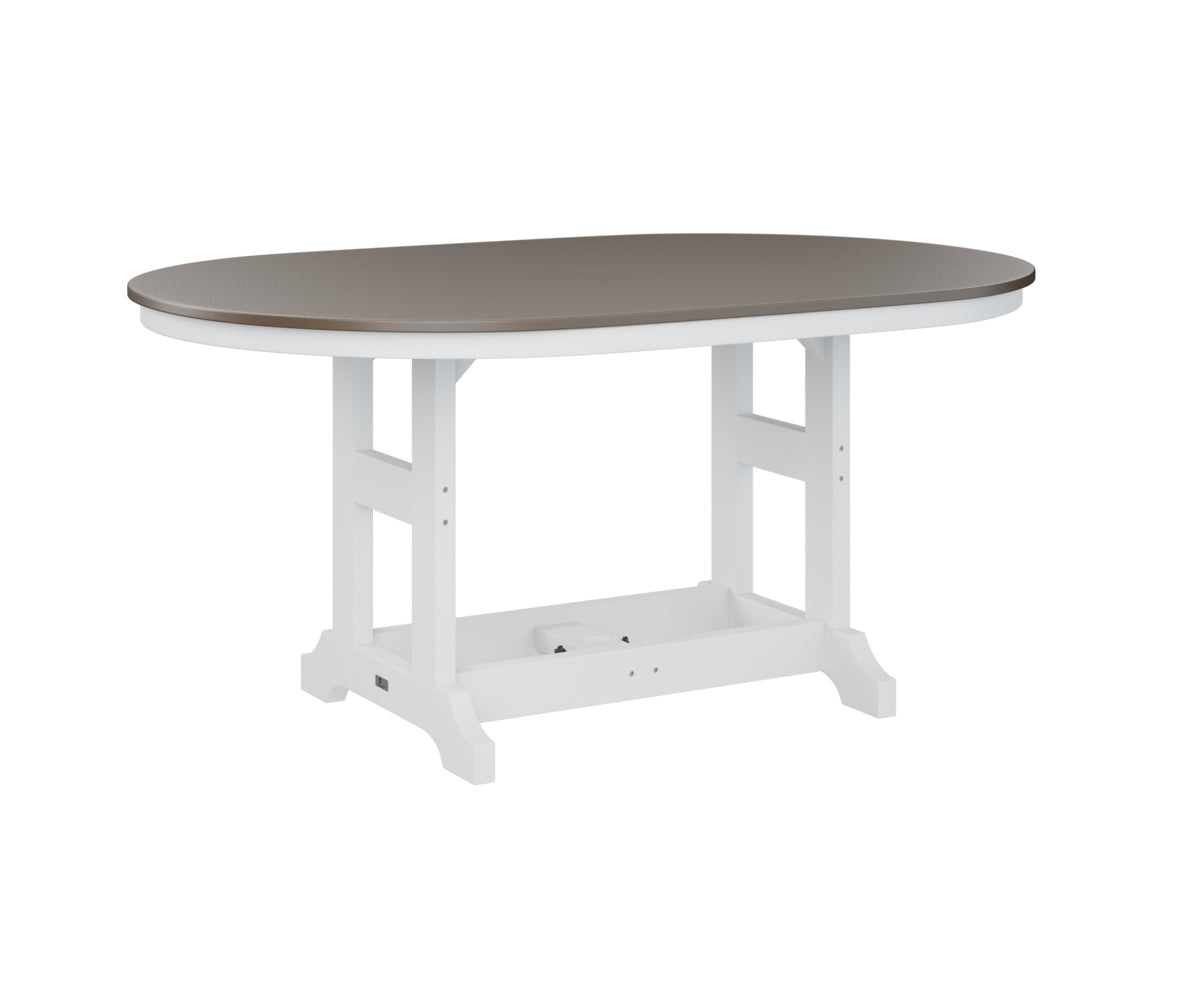 Garden Classic 44" x 64" Oblong Table Bar Height Hammered Top