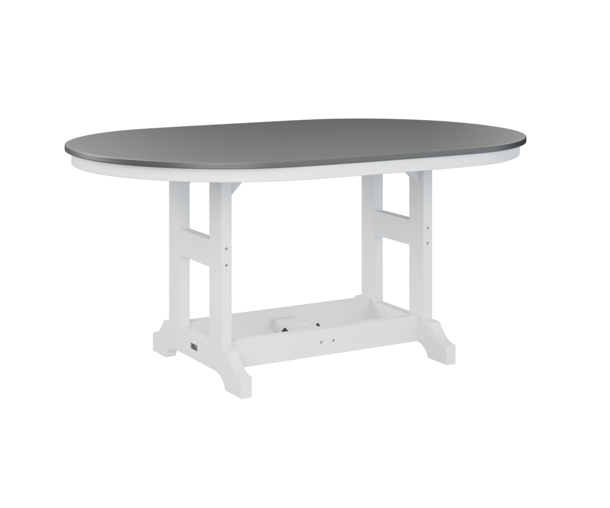 Garden Classic 44" x 64" Oblong Table Bar Height Hammered Top
