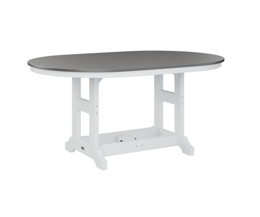 Garden Classic 44" x 64" Oblong Table Bar Height Hammered Top