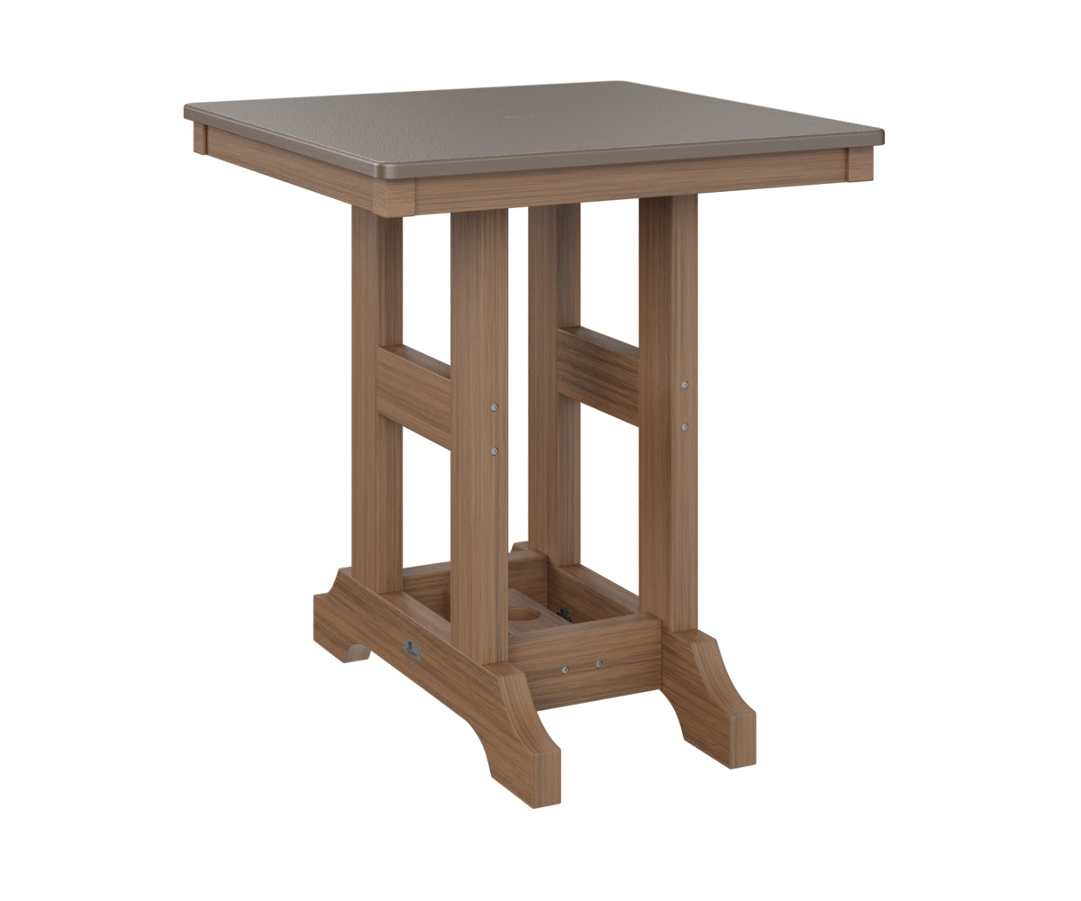Garden Classic 28" Square Table Bar Height Hammered Top