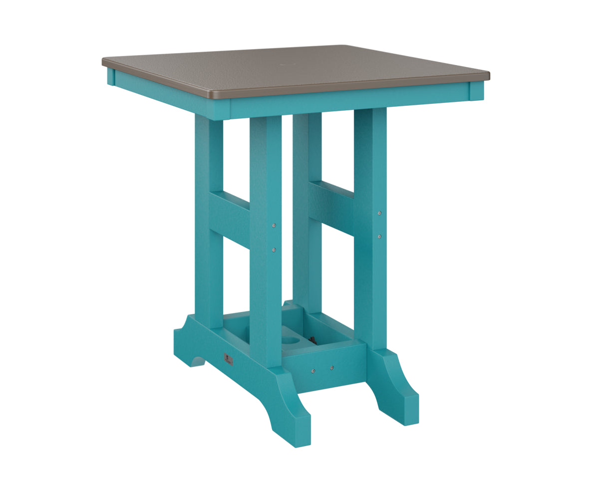Garden Classic 28" Square Table Bar Height Hammered Top