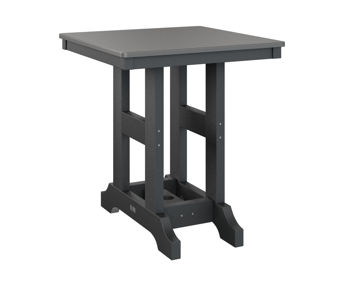 Garden Classic 28" Square Table Bar Height Hammered Top