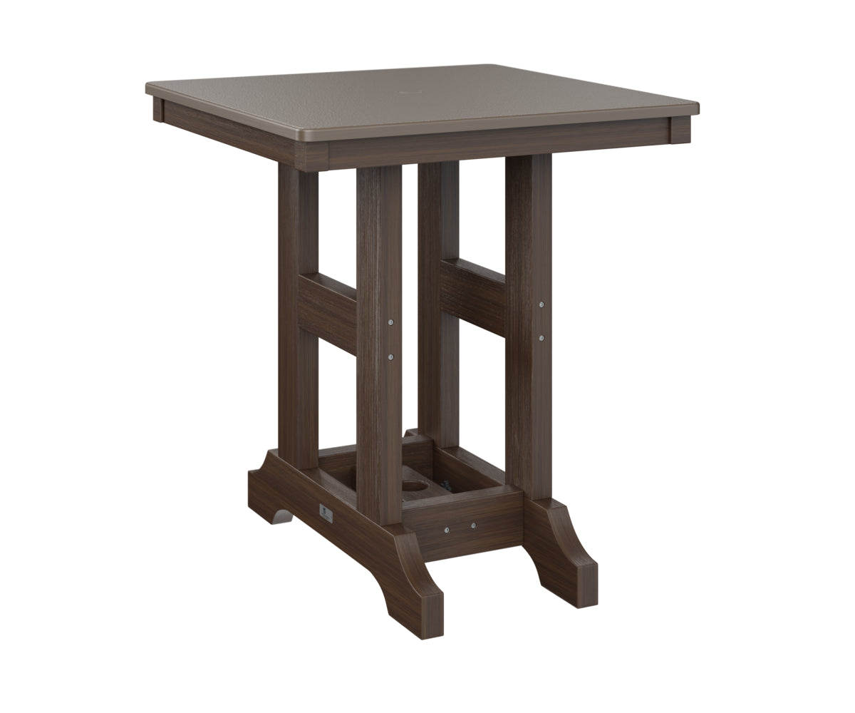 Garden Classic 28" Square Table Bar Height Hammered Top