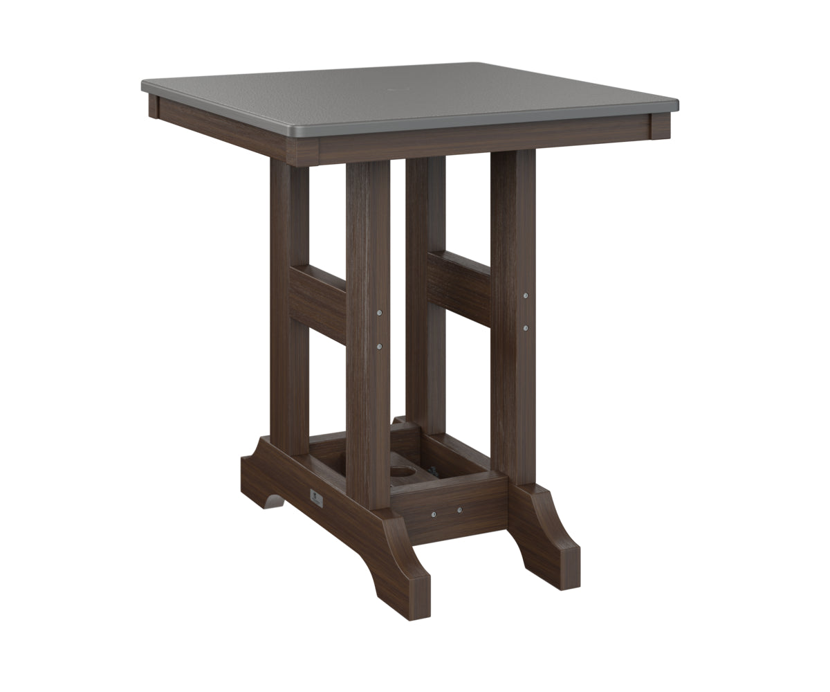 Garden Classic 28" Square Table Bar Height Hammered Top
