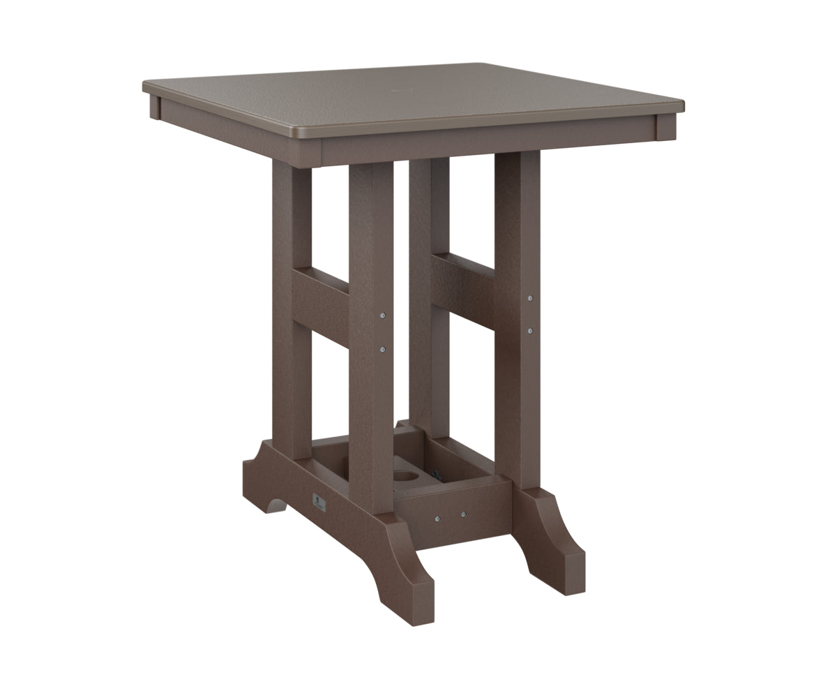 Garden Classic 28" Square Table Bar Height Hammered Top
