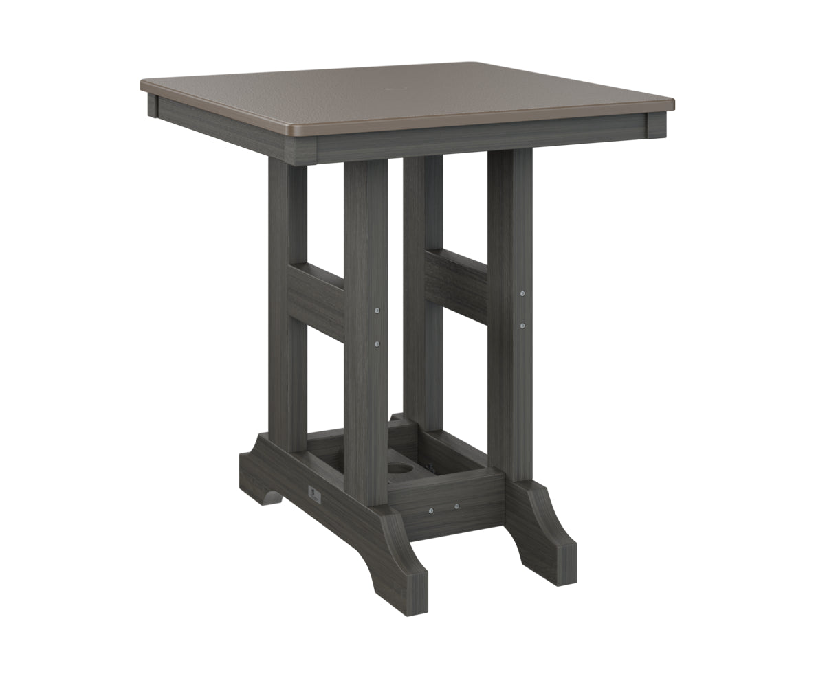 Garden Classic 28" Square Table Bar Height Hammered Top