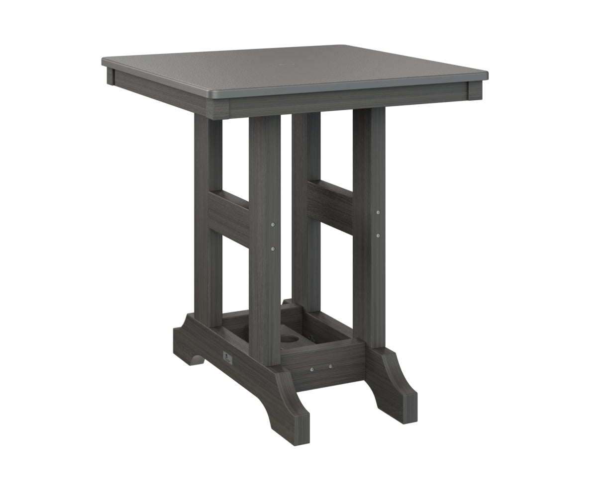 Garden Classic 28" Square Table Bar Height Hammered Top