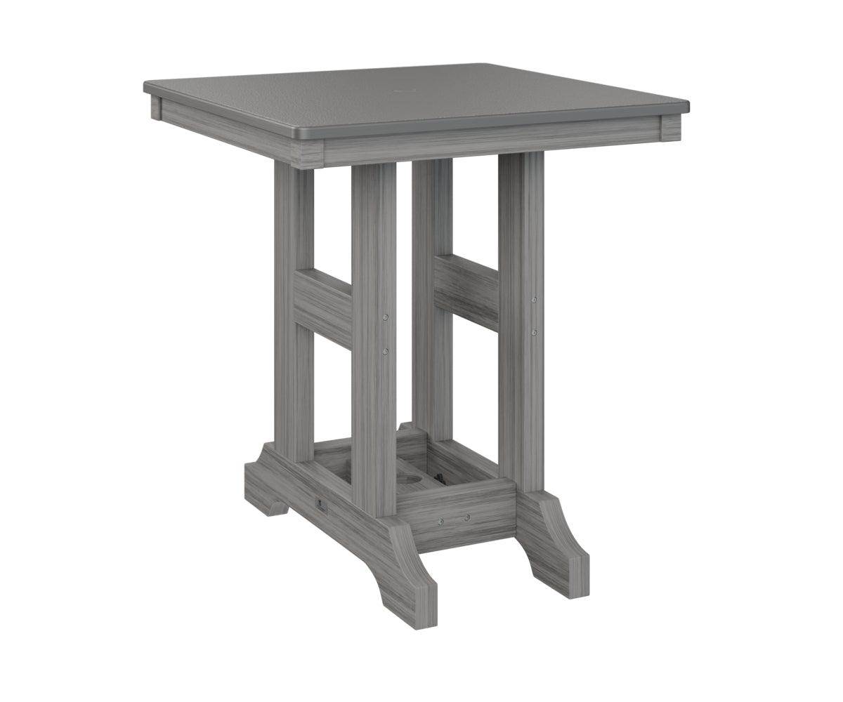 Garden Classic 28" Square Table Bar Height Hammered Top