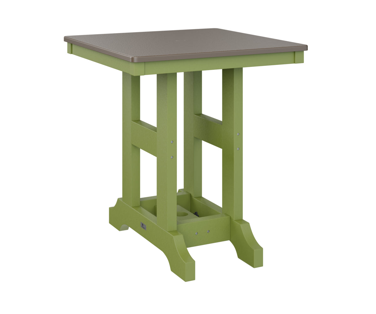 Garden Classic 28" Square Table Bar Height Hammered Top