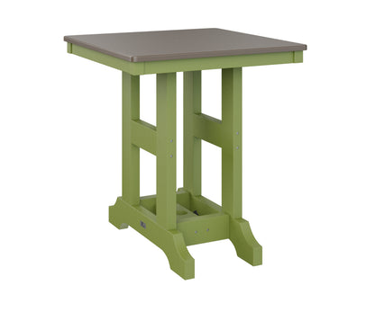 Garden Classic 28" Square Table Bar Height Hammered Top