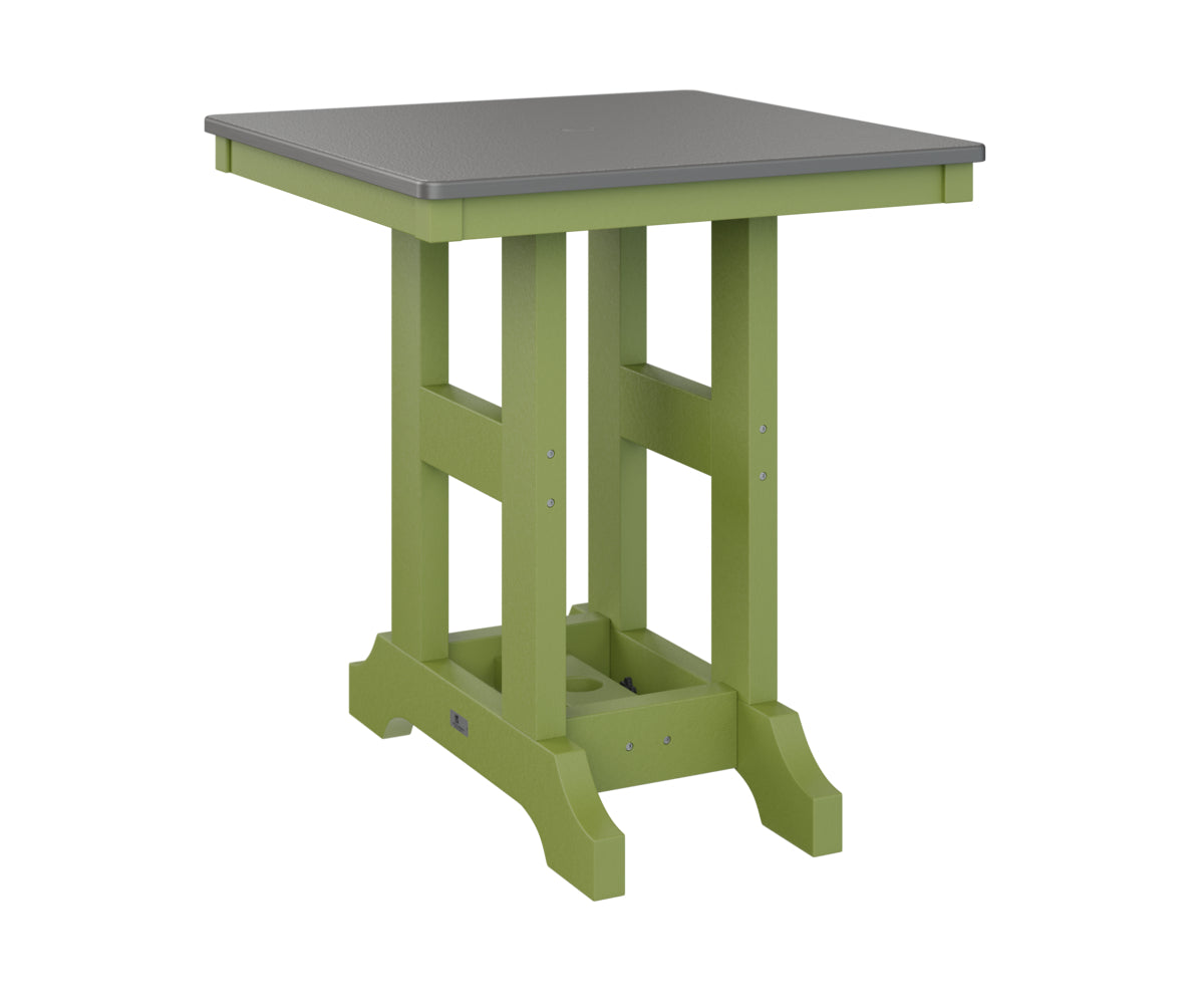 Garden Classic 28" Square Table Bar Height Hammered Top