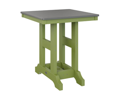 Garden Classic 28" Square Table Bar Height Hammered Top