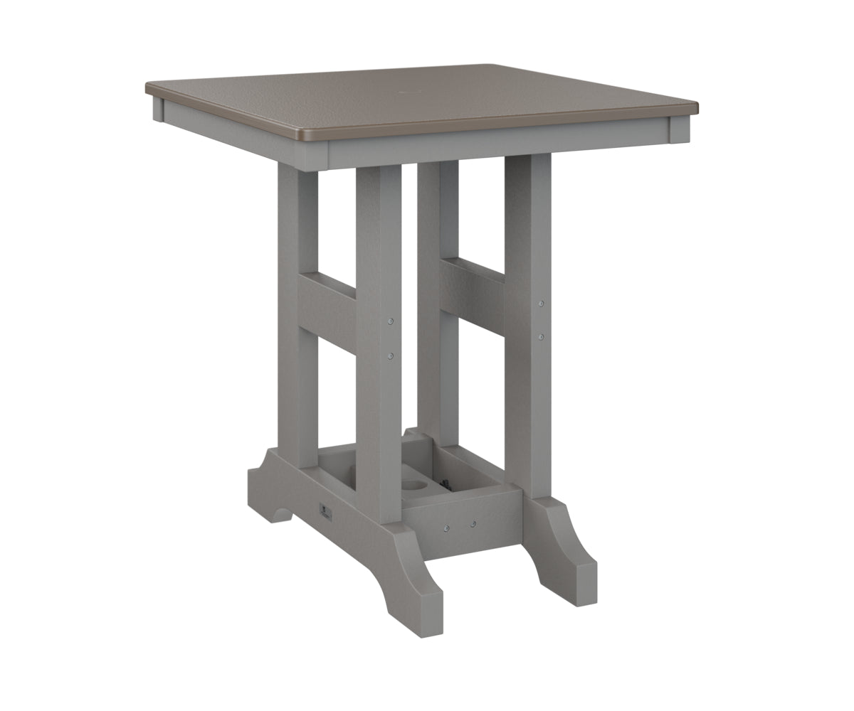 Garden Classic 28" Square Table Bar Height Hammered Top