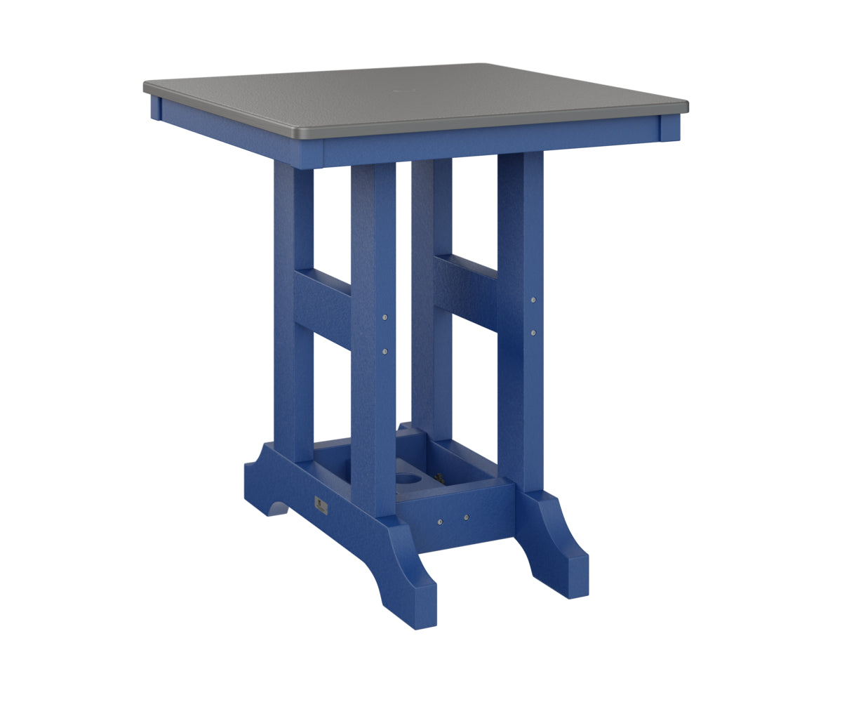 Garden Classic 28" Square Table Bar Height Hammered Top