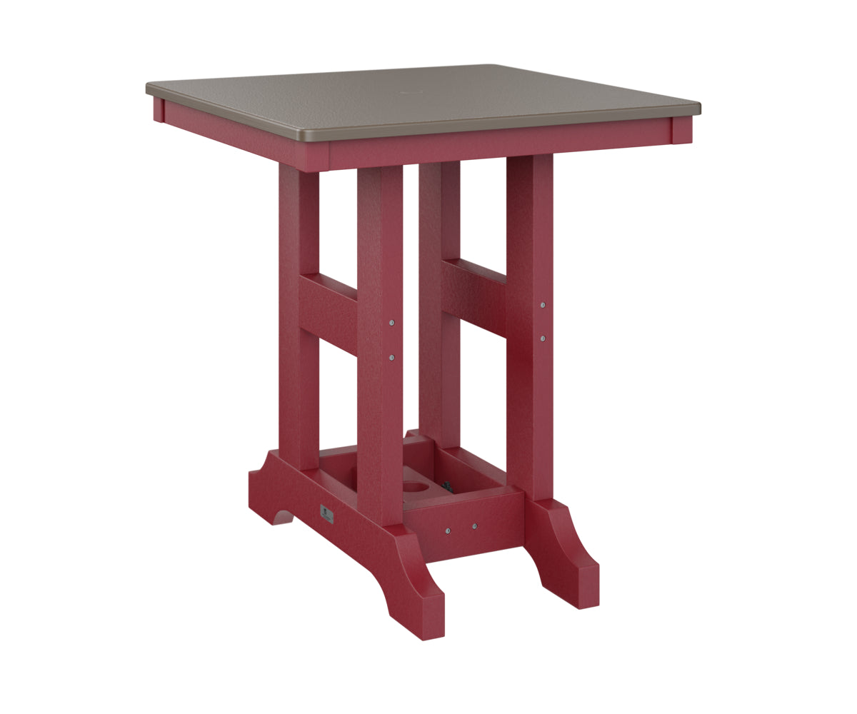 Garden Classic 28" Square Table Bar Height Hammered Top