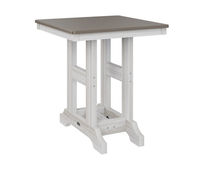 Garden Classic 28" Square Table Bar Height Hammered Top
