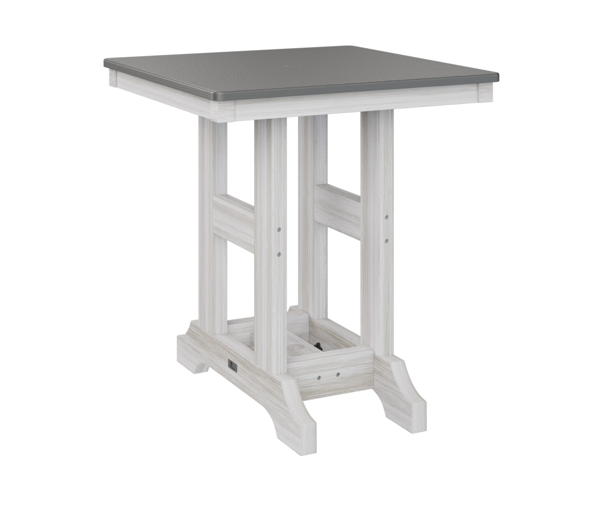 Garden Classic 28" Square Table Bar Height Hammered Top