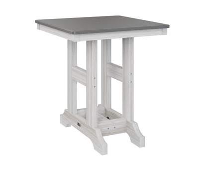 Garden Classic 28" Square Table Bar Height Hammered Top