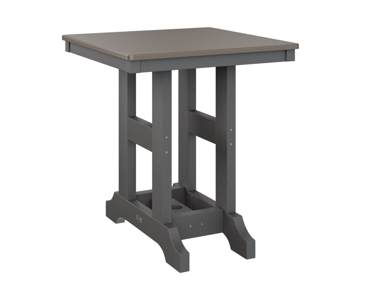 Garden Classic 28" Square Table Bar Height Hammered Top