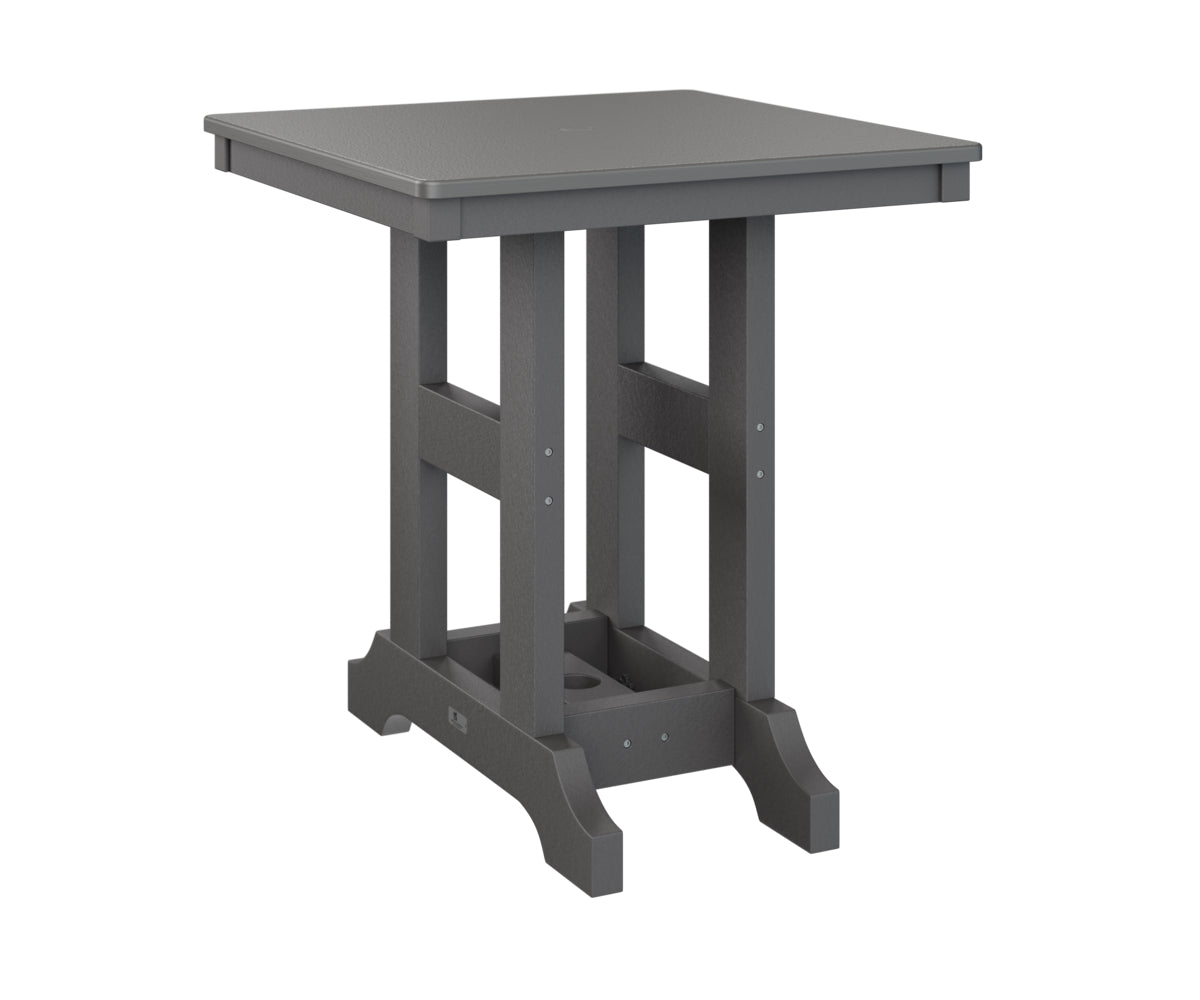Garden Classic 28" Square Table Bar Height Hammered Top