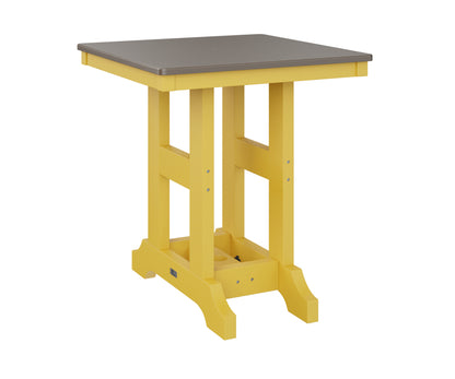 Garden Classic 28" Square Table Bar Height Hammered Top