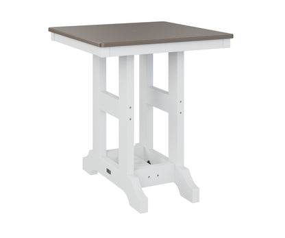 Garden Classic 28" Square Table Bar Height Hammered Top