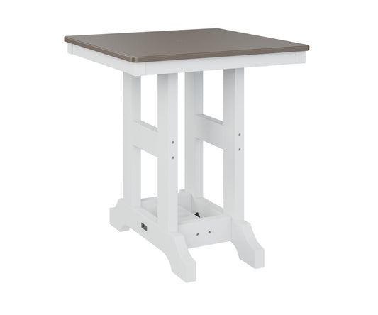 Garden Classic 28" Square Table Dining Height Hammered Top