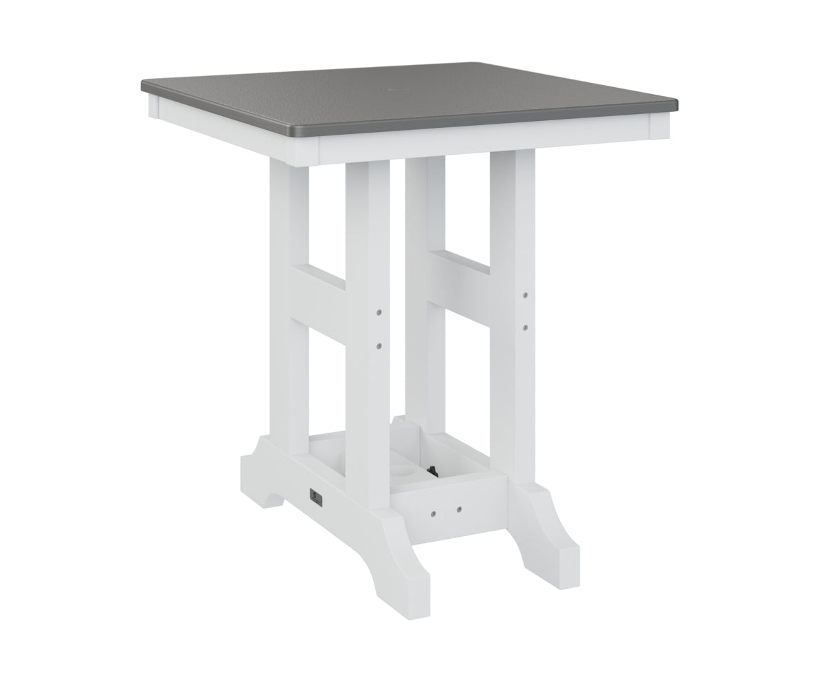 Garden Classic 28" Square Table Bar Height Hammered Top
