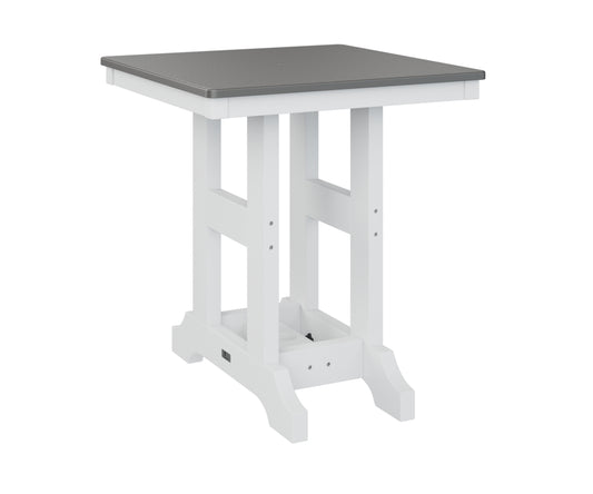 Garden Classic 28" Square Table Dining Height Hammered Top
