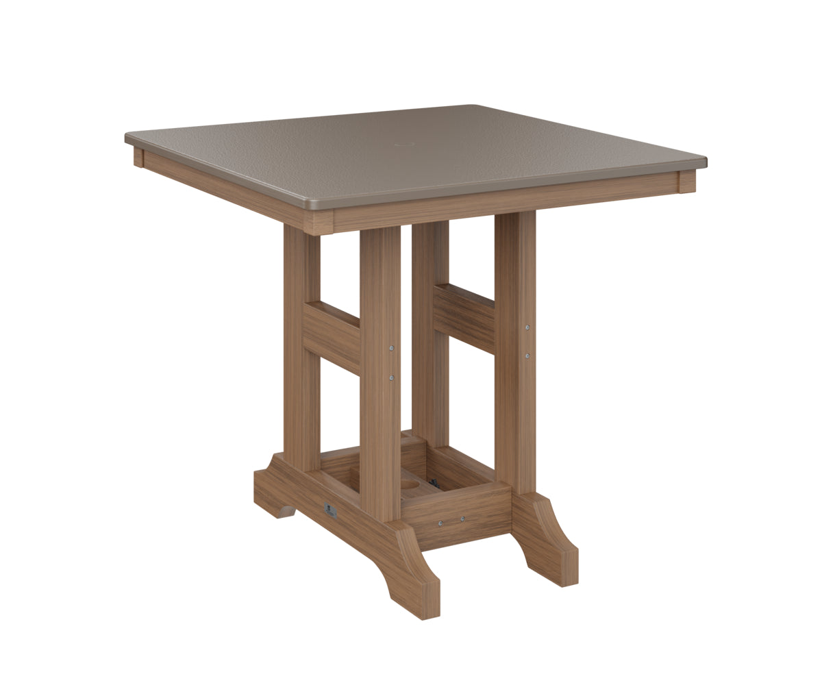 Garden Classic 33" Square Table Counter Height Hammered Top