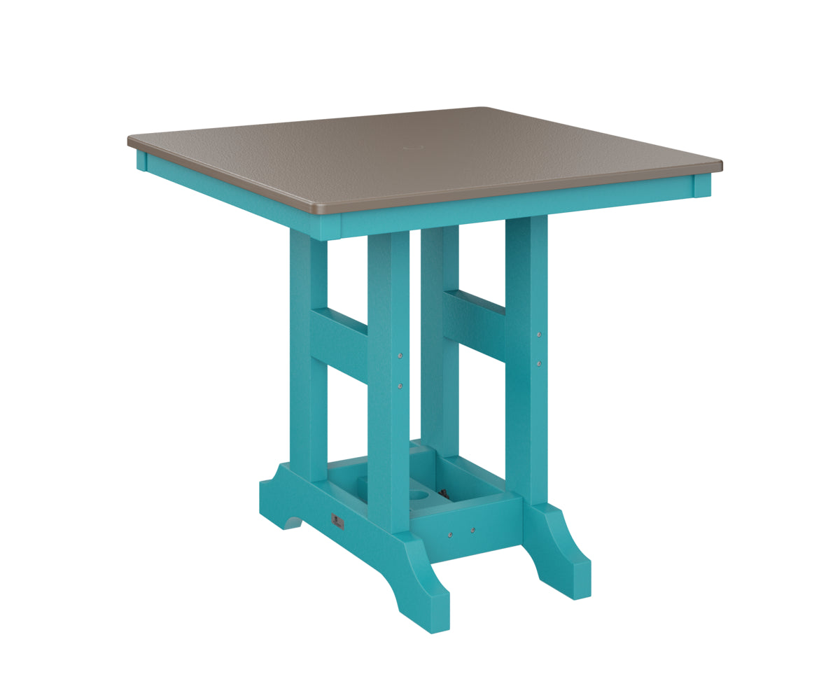 Garden Classic 33" Square Table Counter Height Hammered Top