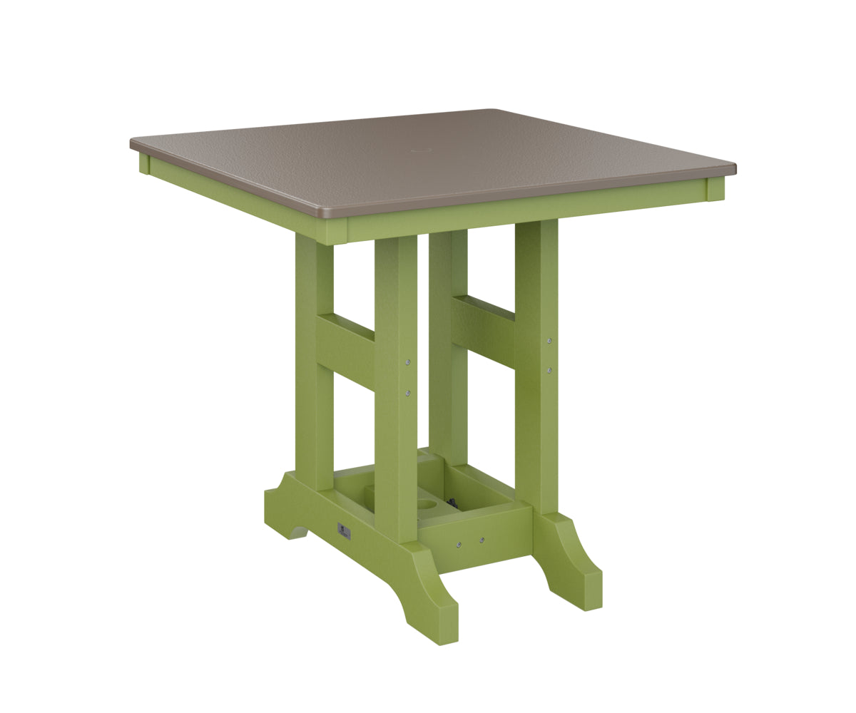 Garden Classic 33" Square Table Counter Height Hammered Top